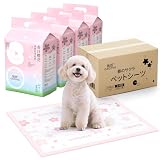 ペットシーツ 厚型 サクラ柄付き ワイド 4袋 トイレシート 犬 ペットシート 瞬間吸水 逆戻り防止 ペット用 しっかり超吸収 テープ付き