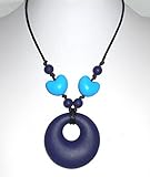 Silicone Teething Necklace - by Modern Ohana - BPA Free, Silicone Jewelry for Mom and Baby [Round Pe