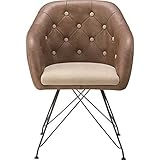 パーソナルチェア スチール/ソフトレザー/麻 肘掛け KGI-108BR ブラウン 生活用品 インテリア 雑貨 インテリア 家具 椅子 その他の椅子 [並行輸入品]