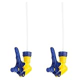 【ノーブランド品】2個　調整可能　PVC　庭　洗浄散水スプレーガン　散水ノズル　+ストロー