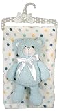 Stephan Baby Super Soft Multi Dot Fleece Blanket and Floppy Bear Gift Set, Blue by Stephan Baby [並行輸