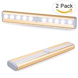 モーションセンサーライト、ワイヤレスモーションNightlight with 10 LED ON Anywhere電池式ポータブルキャビネットNight Forワードローブクローゼットバー寝室廊下本棚