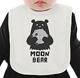 Moon bear ネクタイを有する有機ビブ Medium