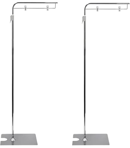 モダンなシルバーのフロアスタンド Amazon | KAWAJUN ( カワジュン ) フロアスタンド l字スタンド [高さ