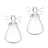 Baosity 壁掛け式　DIY ボルト　天使型　ホーム　インテリア　透明　ガラス製　　ハンギング　花瓶　水耕栽培　2個入り　