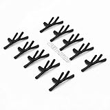 Weichuan 10pcsブラックTwigブランチ亜鉛合金装飾ドア引き出しノブキャビネットワードローブ家具プルハンドルハードウェア飾り ブラック WY-LIFE80000337