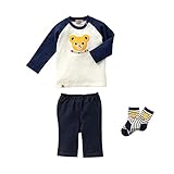 [ミキハウス] MIKIHOUSE プッチー＆うさこのお顔Ｔシャツセット (70cm-80cm) 14-1110-846 紺