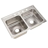 Moen 22219 Camelot 4穴ステンレススチール20ゲージダブルボウルドロップin Sink ,ステンレス