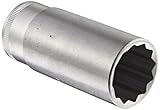 Stahlwille 51A-1-1/16 Steel Extra Deep Socket 1/2 Drive 12 Points 1-1/16 Diameter 83mm Length 36.2mm
