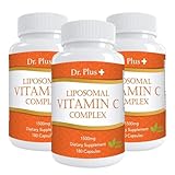 高濃度ビタミンC 1500mg 高吸収リポソーム180 カプセル [3ヶ月分 × 3個セット] Dr Plus ドクタープラス/Liposomal Vitamin C 1500mg 180 Caps [3month supply × 3 bottles] Made in USA (３)