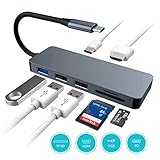 USB Type C ハブ 7in1 USB C ハブ (グレー)