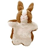 Dovewill 全9色　　 人形　 ぬいぐるみ 　ウサギ　ハンドパペット　ソフト　親子ゲーム　ストーリーテリング　　就学前玩具　　 - ブラウン