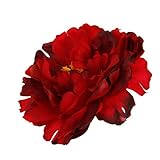 Baosity 人工花　造花　装飾　花びら 　現実的　牡丹　結婚式　部屋　ホーム　ウェディング　パーティー　インテリア　装飾　　花ヘッド　ワインレッド　６個　