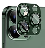 Kakuki For iPhone 13 Pro/iPhone 13 Pro Max カメラフィルム アイフォン13 プロ/アイフォン13 プロ マックス カメラ保護フィルム 耐衝撃 露出オーバー防止 アルミ合金 カメラカバー (グリーン)