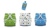 Thirsties Duo Wrap Snaps Diaper Covers Combo: Hoot Owl, Meadow, and Ocean Sz 1 by Thirsties