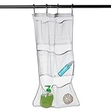 Merssavo 浴室の浴槽のシャワーメッシュオーガナイザーキャディバッグ防水吊り