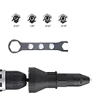 zmart 電動リベット ナットガン コードレス リベット 電気ドリル アダプタ ツール