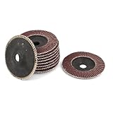 uxcell 研磨材　フラップサンディングディスク 100mm×16mm 研磨ディスク 樹脂布 研磨剤 シングルサイド 10個入