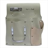 Style n Craft 92-485L 6 Pocket Drywall Hanger's Tool Pouch in Heavy Duty Grey Top Grain Leather for 
