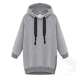 STARファッショングレーフード付きジャケットスウェットシャツプルオーバー冬( XXL )
