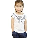 MIOIM 大人気 海軍風 ｔシャツ セーラー襟 セーラー風 半袖 Ｔシャツ　チュニック カットソー コットン 女の子 シャツ