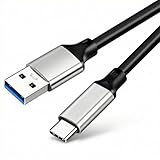 USB-C & USB-A 3.1(Gen2) ケーブル (0.3m, グレー) Popolier【10Gbpsデータ転送/3A 60W高速充電】USB3.1 Gen2 ケーブル USB-A to USB-C ケーブル 高耐久PVC素材 スマートフォン、タブレット、ノートパソコンのタイプｃ機種に対応 互換