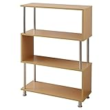 山善(YAMAZEN) ディスプレイラック 幅80 奥行30 4段 ナチュラル MIR-4(NB)