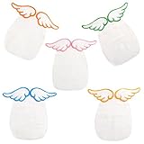 hibote 5枚セット 汗取りパッド 綿95%以上 無添加ガーせ生地 4重ガーせ 天使の羽 春夏 秋冬 新生児 ベビー ギフト 出産祝い 天使の羽 男の子 女の子 S