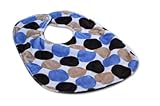 Caught Ya Lookin' Reversible Baby Bib, Dots, Blue/Tan/Brown by Caught Ya Lookin'