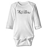 NINKI フィルコリンズ イギリス シンガー 長袖ボディースーツ ベビー服 カバーオール 幼児 パーファクト White 6 M