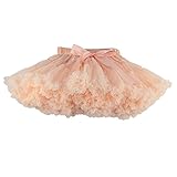 Buenos Ninosキッズチュチュスカート チュールレーススカート べージュ 1-2歳 [並行輸入品]