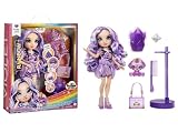 レインボーハイファッションドール スライム&ペット付き - バイオレット (パープル) - 28 cm きらめくスライム人形 魔法のペット ファッションアクセサリー - キッズトイ - 対象年齢4-12歳