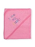 Frenchie Mini Couture 40"x30" (101 6cmx76 2cm)吸収性フード付き大判タオル I Love My Daddy(ミディアムピンク) (並行輸入)