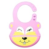 ベビー 防水 ソフト ビブ - MOEKIBY かわいい動物のデザイン お食事用 ソフトスタイ ポケット付き 6ヵ月~3歳 保育園にもピッタリ ベビー 赤ちゃん 男の子 女の子 出産祝い よだれかけ 