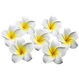 ultnice 100ピース6 cmプルメリアハワイアン泡Frangipani Flower Forウェディングパーティー装飾用(ホワイト)