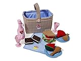 Oskar & Ellen 10 Piece Fair Trade Hand Sewnピクニックバスケットプレイセットおもちゃ