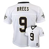 Drew Brees # 9 New Orleans Saints nfl Youthミッドティア代替ジャージーホワイト