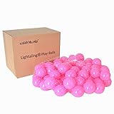 lightalingピンクボール80個Kids Crush Proof再生プラスチックボール5.5 CMオーシャンボールベビーFun Play Swim Pit Ballsおもちゃ