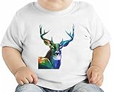 Colourful Deer オーガニックベビーTシャツ 12 - 18 Months