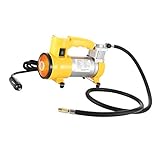 F Fityle 圧力計付き　LEDタイヤインフレータ　車 ボール おもちゃ対応　コンパクト　超軽量　イエロー