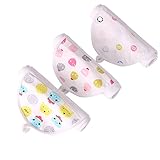 UC'BABY 汗取りパッド ベビー綿100% ３枚セット 新生児 ギフト 出産祝い 男の子 女の子 (女の子)