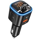「2021最新」 FMトランスミッター Bluetooth5.0 車載充電器 QC/PD3.0急速充電3台同時充電 ハンズフリー通話 3つの