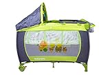 Baby Travel Bed Cot Playpen With Entryway, Bag and Mosquito Net RED GREEN BLUE (KP0185N GREEN) by Ki