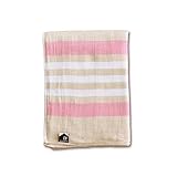 EF 綿100％のマルチガーゼケット（表ガーゼ・裏パイル Sサイズ（子供用）100x140cm ハーフサイズ）ボーダー・ベージュ #29013