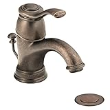 Moen 6102ORB Kingsley One-Handle Low Arc Bathroom Faucet, Oil Rubbed Bronze by Moen