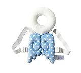 FYX ベビー枕 通気性抜群 ヘッド 保護 出産祝い (M, ブルー)