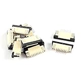 uxcell　フラットケーブルコネクタ　FFC FPCリボンソケットコネクタ プラスチック　金属　1.0mmピッチ　7ピン　10個入り