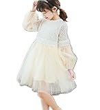 Candykids　ガールズ キッズ 女児 女の子 長袖 ワンピース フォーマル 女の子/ 卒業式/スーツ/ピアノ/結婚式/面接/七五三/入学式/ お姫様 ドレス お出かけ 結婚式 (120cm, ク