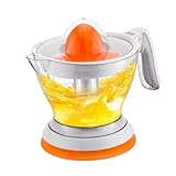 電気柑橘類ジューサー、自家製のオレンジジュースの絞り機、オレンジ、レモン、ライム、グレープフルーツのための密集したジューサー、きれいになり、使いやすい,オレンジ色
