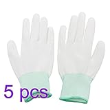 Yiteng　ミシン　裁縫用　PUコーティング　手袋　背抜き手袋　　Mサイズ　５ペア